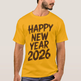 Camiseta Melhores Desejos de Feliz Ano Novo 2026 para Amigo