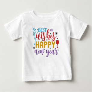 Camiseta Melhores Desejos Feliz Ano Novo Design-80967