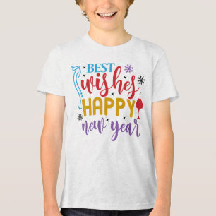 Camiseta Melhores Desejos Feliz Ano Novo Design-80967