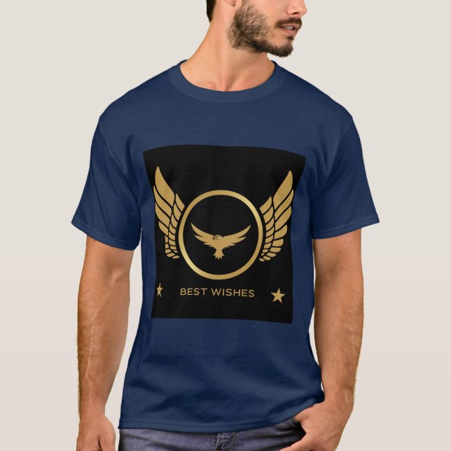 Camiseta Melhores desejos Impressos Impressos Marinho de im (Frente)