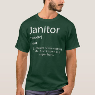 Camiseta Melhores Deveres Janitoriais De Definição De Jan