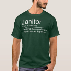 Camiseta Melhores Deveres Janitoriais De Definição De Jan