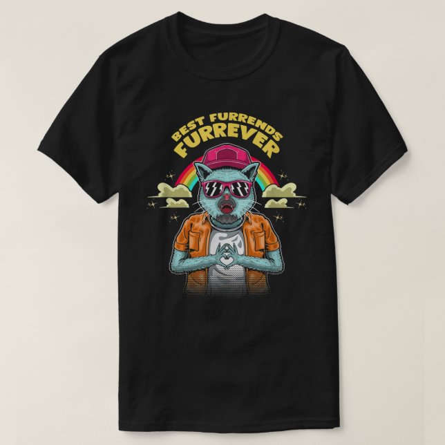 Camiseta Melhores Fornos Para Além Dos Amigos Do Cat Lover  (Frente do Design)
