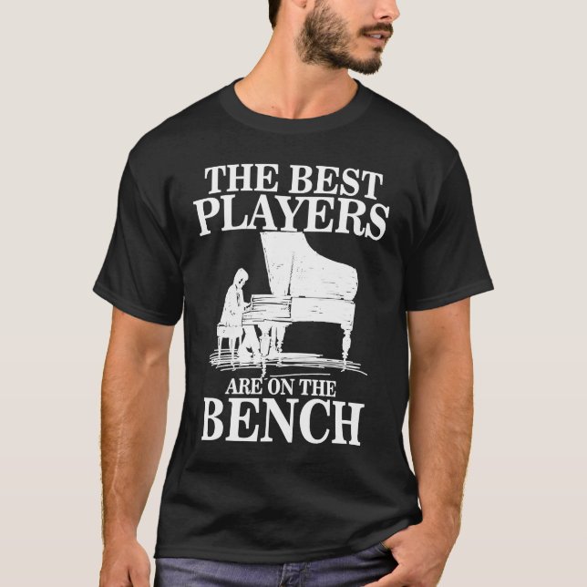Camiseta Melhores Jogadores No Bench Pianista Players Music (Frente)
