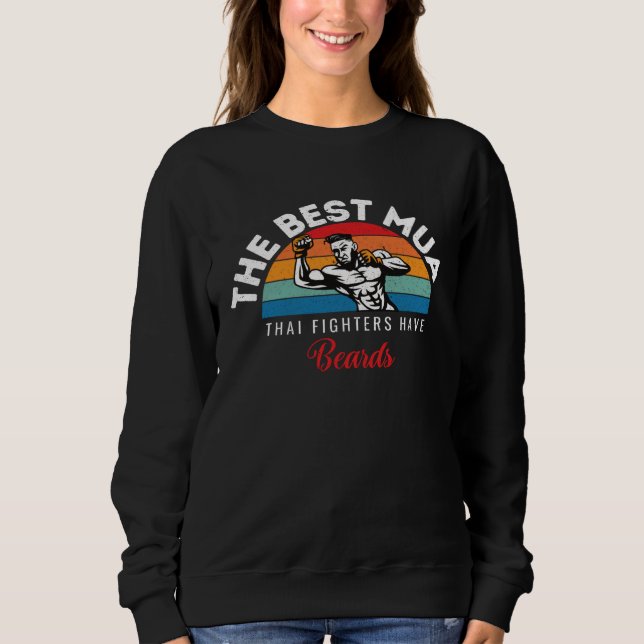 Camiseta Melhores Lutadores de Muay Thai Têm Barbas Citação (Frente)