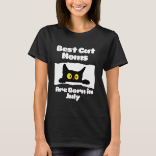 Camiseta Melhores Mães de Gato aniversário de julho