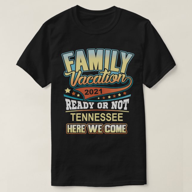 Camiseta Melhores Memórias das Férias da Família Tennessee  (Frente do Design)