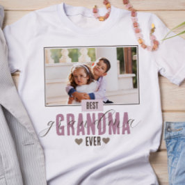 Camiseta Melhores Netos de Fotografia de Dia de as mães da 
