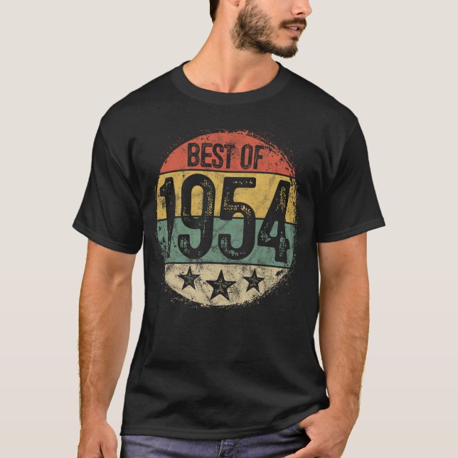 Camiseta Melhores presentes de 71º aniversário de 1954 para (Frente)