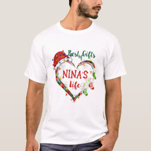 Camiseta Melhores Presentes Na Luz De Natal Do Coração Da N