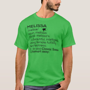 Camiseta Melissa Name Definição Melissa Female Name