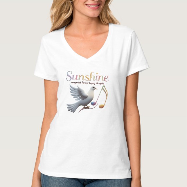 Camiseta Melodia do Sol – Mente Pacífica, Alma Feliz (Frente)