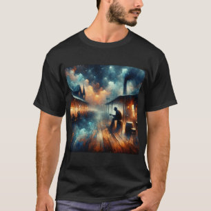 Camiseta Melodias da meia-noite: Tee Blues Enigmático