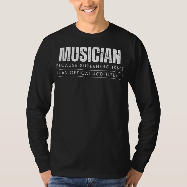 Camiseta Melódica Marvel Chuckles: Músico - Porque super (Frente)