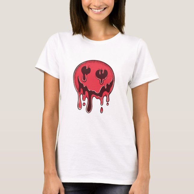Camiseta Melting Dark Smiley (Frente)