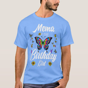 Camiseta Mema 11Rua Primeira Garota de Aniversário Borbolet