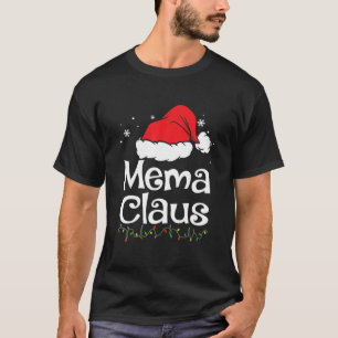 Camiseta Mema Claus Natal Família Pajama Correspondente Xm