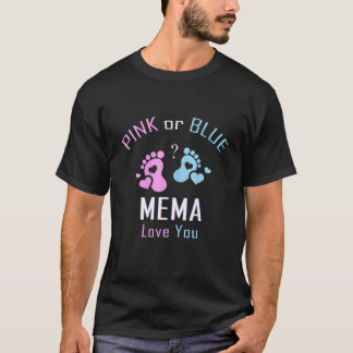 Camiseta Mema Rosa Ou Azul Te Ama Sexo De Bebê
