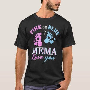 Camiseta Mema Rosa Ou Azul Te Ama Sexo De Bebê