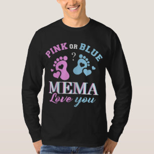 Camiseta Mema Rosa Ou Azul Te Ama Sexo De Bebê