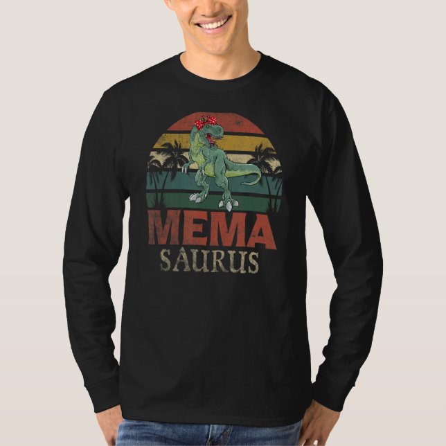 Camiseta Memasaurus Rex Dinosaur Mema Saurus Família Matchi (Frente)