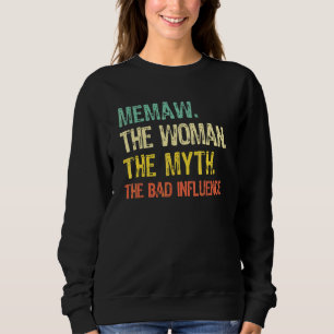 Camiseta Memaw A Mulher O Mito A Má Influência Retro
