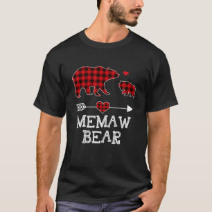 Camiseta Memaw Bear Buffalo Xadrez Red Buffalo Xadrez