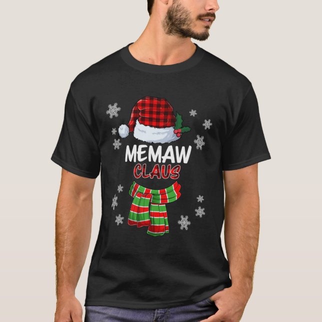 Camiseta Memaw Claus  Matching Family Christmas (Frente)
