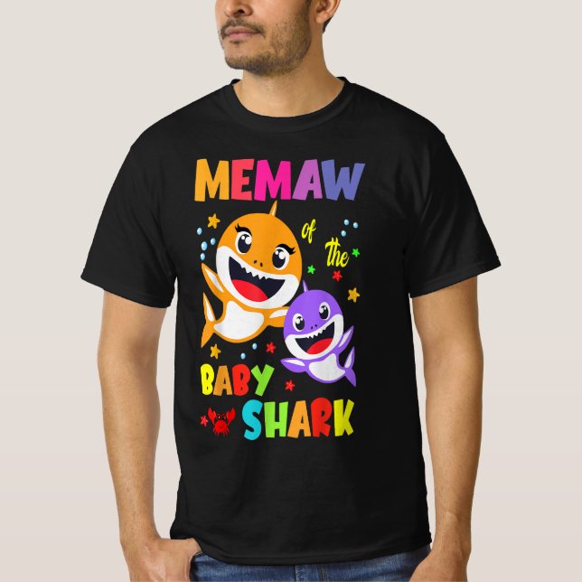 Camiseta Memaw Do Tubarão-Bebê (Frente)