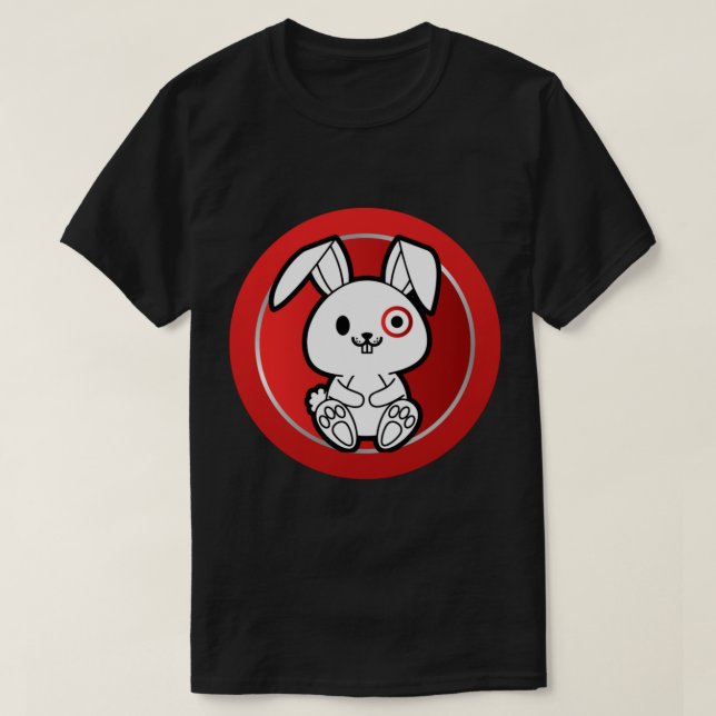 Camiseta Membro da Equipe Bullseye Rabbit Engraçado (Frente do Design)