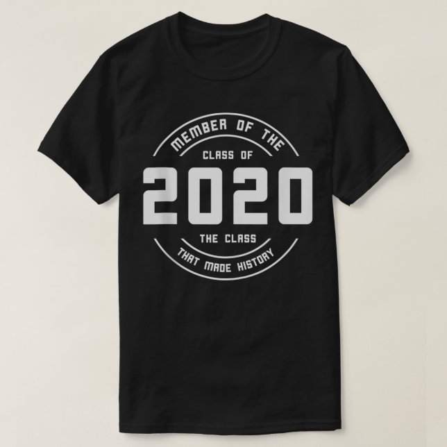 Camiseta Membro Da Licença De Graduação Funny Da Classe 202 (Frente do Design)