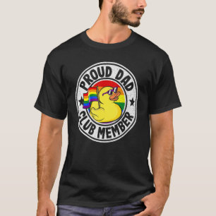 Camiseta Membro da Rubber Duck Rainbow Gay Lesb do Clube de