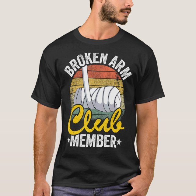 Camiseta Membro do Clube de Braço Quebrado Mão Quebrada (Frente)