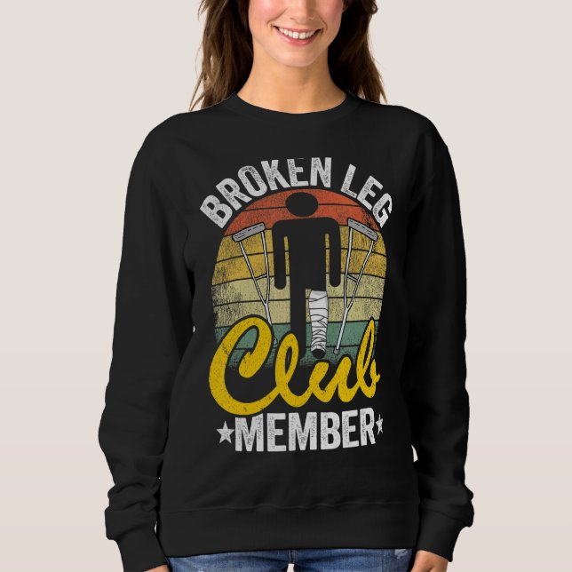 Camiseta Membro do Clube de Pernas Quebradas Obtém Perna Be (Frente)