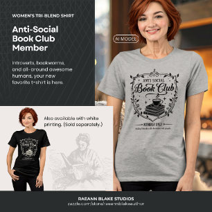 Camiseta Membro do Clube do Livro Anti-Social Feminino (Imp