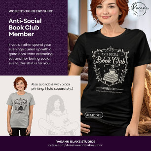 Camiseta Membro do Clube do Livro Anti-Social Feminino (Imp