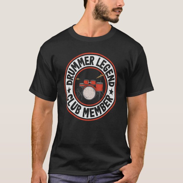 Camiseta Membro do Clube Drummer Legend Tambores Mulheres V (Frente)