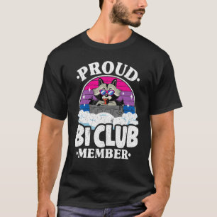 Camiseta Membro do Clube Ortod Raccoon Bandeira Bisexual Ra