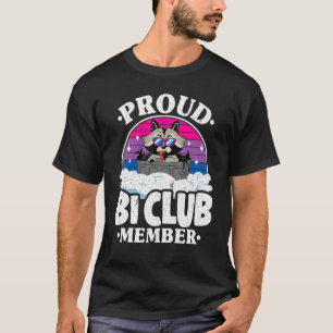 Camiseta Membro do Clube Ortod Raccoon Bandeira Bisexual Ra