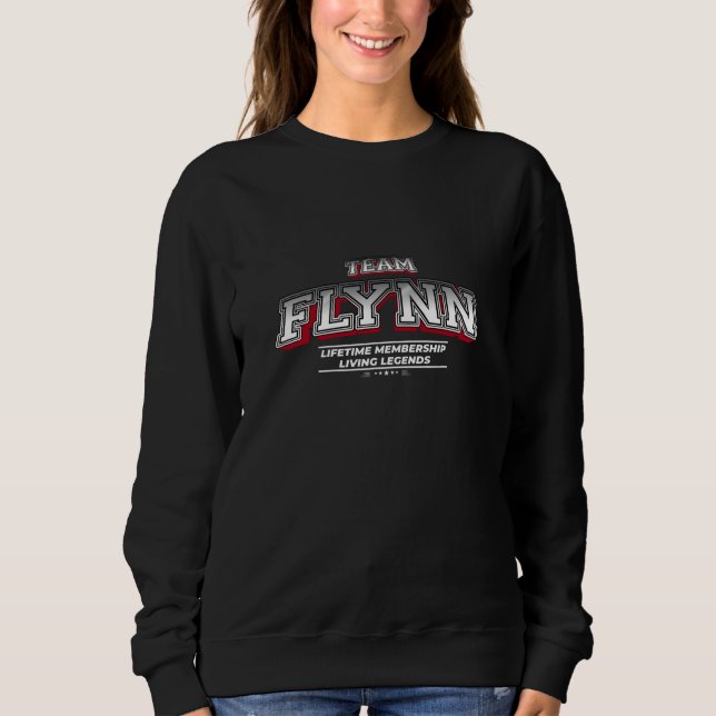 Camiseta Membro do Sobrenome de Apelido da Família FLYNN (Frente)
