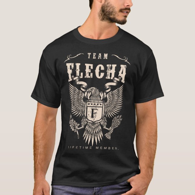 Camiseta Membro do Tempo de Vida da Equipe FLECHA. (Frente)