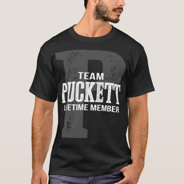 Camiseta Membro do Tempo de Vida da Equipe PUCKETT (Frente)
