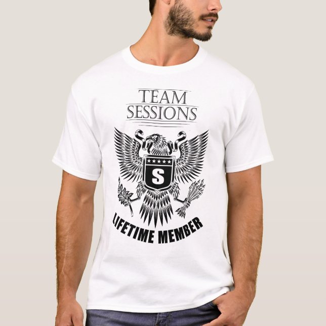 Camiseta Membro do Tempo de Vida das Sessões de Equipe (Frente)