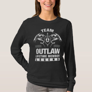 Camiseta Membro do Tempo de Vida do Outlaw da Equipe