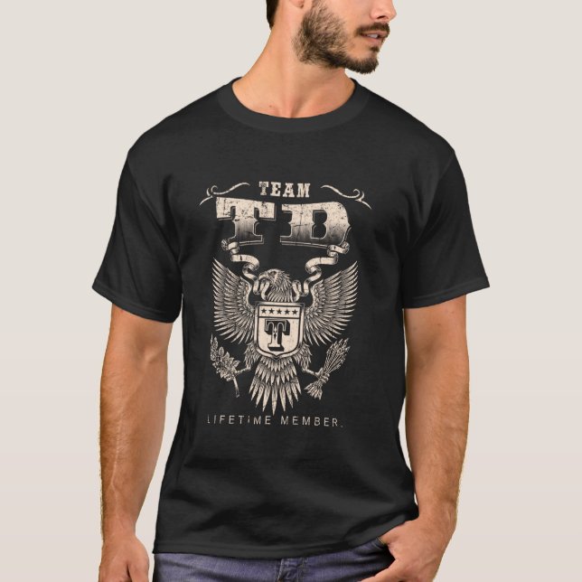 Camiseta Membro Do Tempo De Vida Do Td Da Equipe - Nome Do  (Frente)