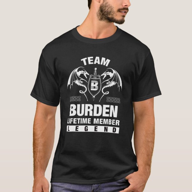 Camiseta Membro do Tempo de Vida do Team Burden (Frente)