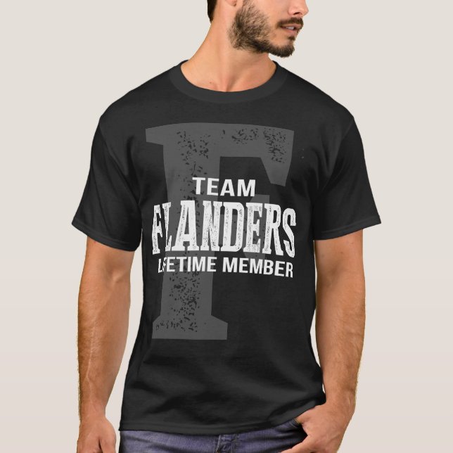 Camiseta Membro do Tempo de Vida do Team FLANDERS (Frente)