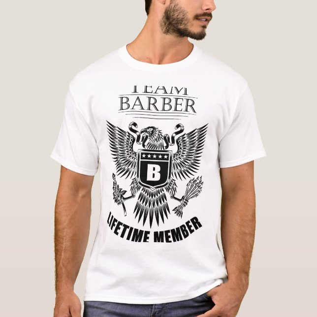 Camiseta Membro do Time de Barber (Frente)