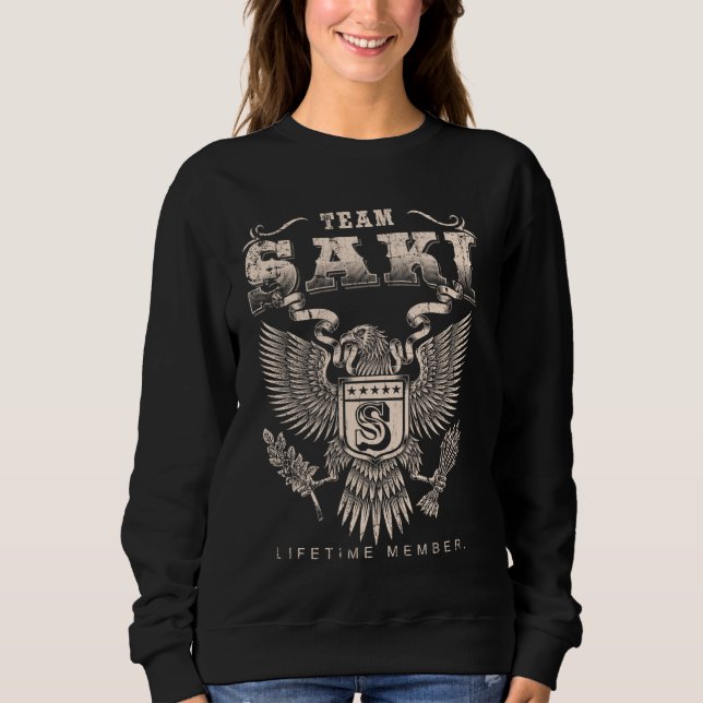 Camiseta Membro do Time Saki - Nome Saki (Frente)