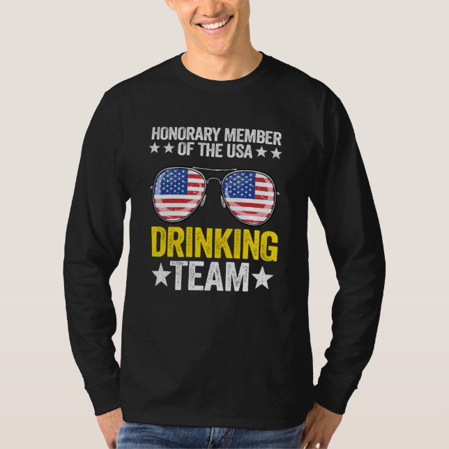 Camiseta Membro Honorário Da Equipe De Bebendos Americana (Frente)